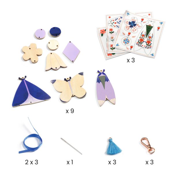 DJECO DIY Dřevěné přívěsky Motýlci - Image 4