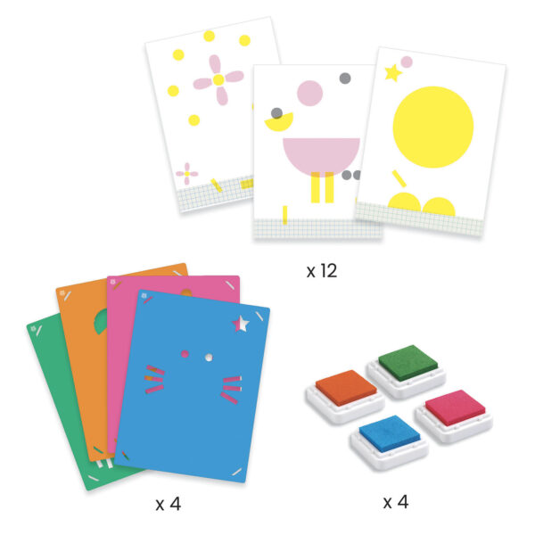 DJECO Kreativní set s razítky Zvířátka - Image 2