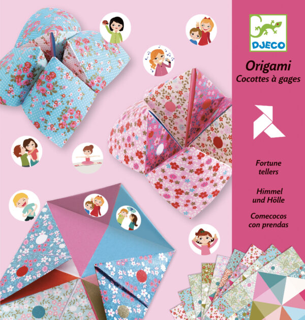 DJECO Origami skládačka nebe peklo ráj - dívčí