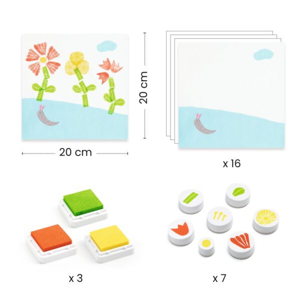 DJECO Razítkovací set Květiny - Image 2