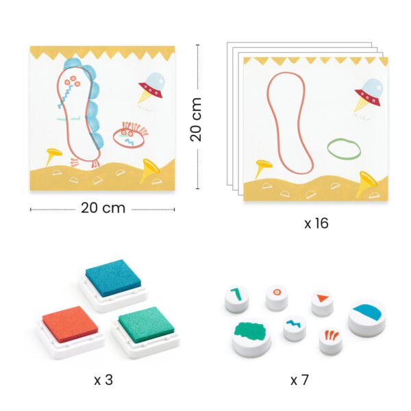 DJECO Razítkovací set Příšerky - Image 3