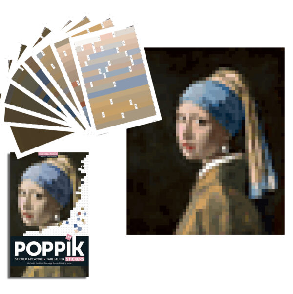 POPPIK samolepkový plakát VERMEER (Dívka s perlovými náušnicemi) - Image 3