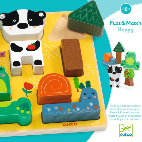 DJECO Puzz & Match Happy Zvířátka - Image 4