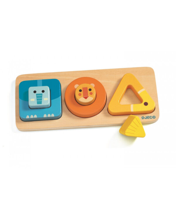 DJECO Vkládací puzzle Obličeje zvířatek