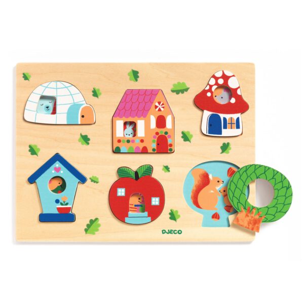 DJECO Vkládací puzzle s okénky Domov - Image 3