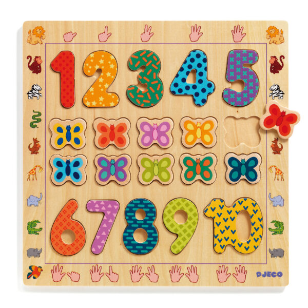 DjECO Vkládací puzzle Počítaní s motýlky - Image 2