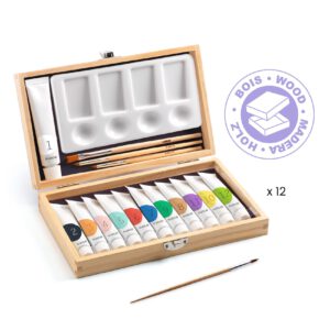 DJECO Umělecký box - kvašové barvy 12 ks