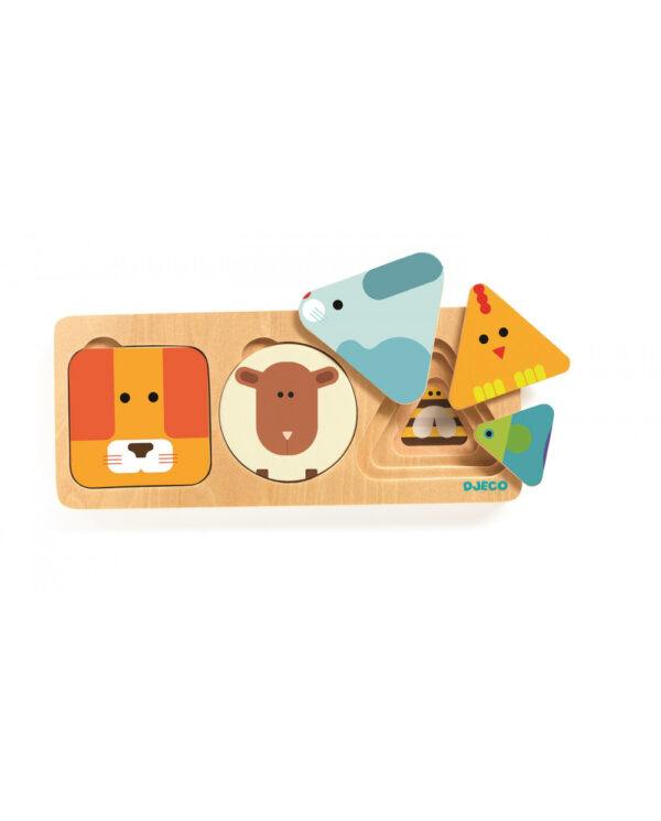 DJECO Vkládací puzzle od nejmenšího tvary - Image 2