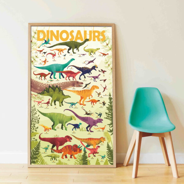 POPPIK Vzdělávací samolepkový plakát Dinosauři - Image 2